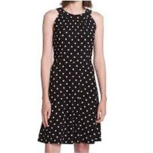 WHITE HOUSE BLACK MARKET  WHITE POLKA DOT DRESS